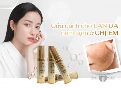 Serum vàng 24k tinh chất yến collagen trị nám - tàn nhang, dưỡng trắng và căn mịn da